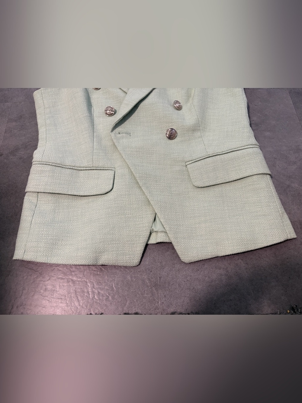 WHBM • Tweed Studio Vest in Sage Mint - Picture 13 of 13